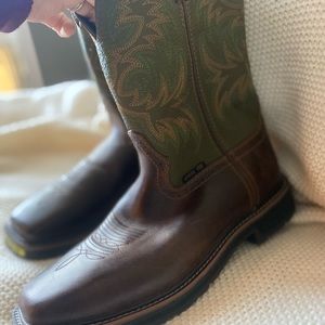 Brand new Justin steel toe boots